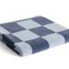 - Check Bath Towel (Organic) - W70 x L136 - Steel Blue - Steel blue - 669^Hay