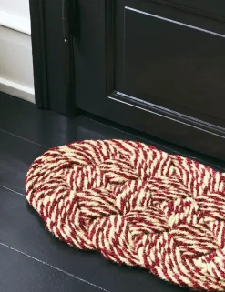 - Coco Door Mat - Swirl - Bordeaux and off-white^Hay Hot