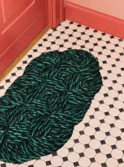 - Coco Door Mat - Swirl - Green and black*Hay Best