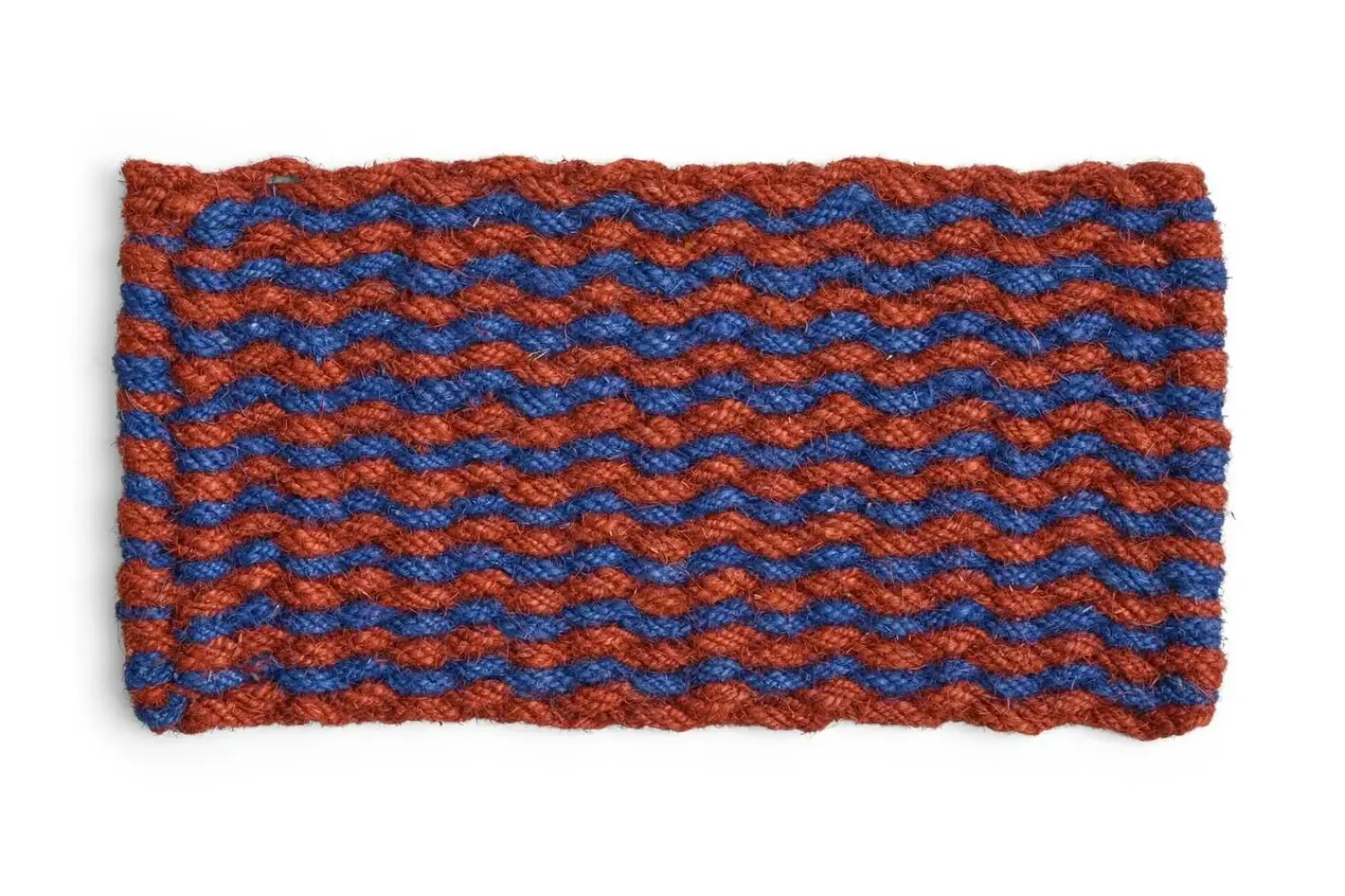 - Coco dørmåtte - Stripe Wave - Brown & Navy - 40x80 cm*Hay Online
