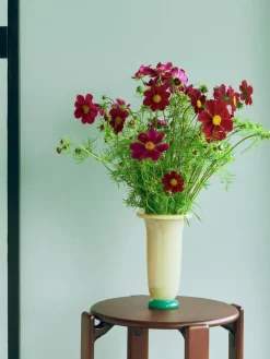 - Empire Vase - Large - Lemon & Green - Sand with lemon rim, green base - 829*Hay Clearance