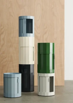 - Facet Cabinet - Misty Blue - low - sidebord - blå - med hjul*Hay Hot