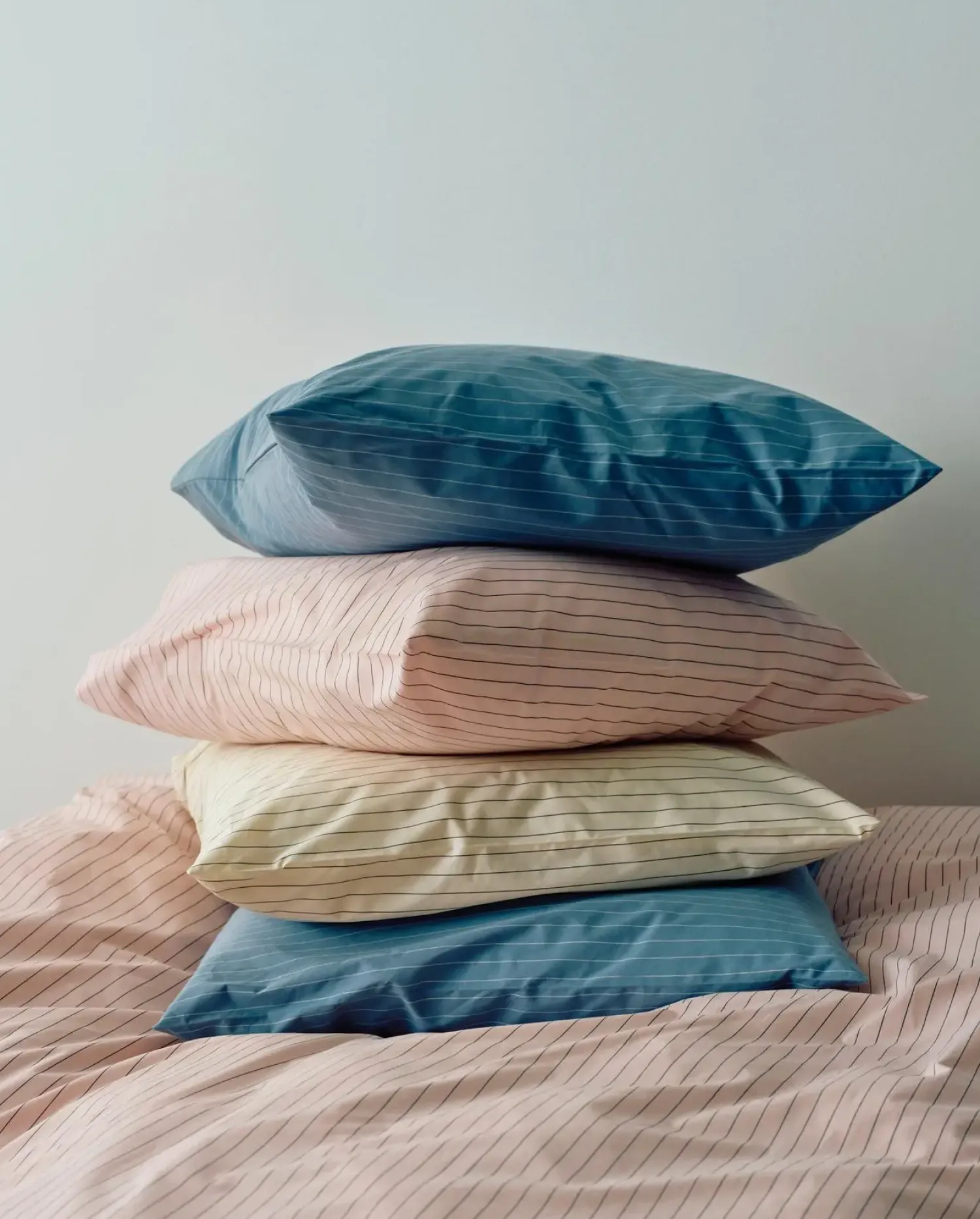 - Fineline Pillow Case - 63 x 60 - Soft pink^Hay Sale