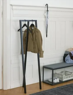 - garderobestativ - Loop stand hall, Sort - lille, Tøjstativ, 150x39 cm^Hay Best
