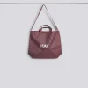 - Grid Crossover Bag - Medium - Burgundy^Hay Online