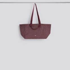 - Grid Weekend Bag - Small - Burgundy^Hay Hot