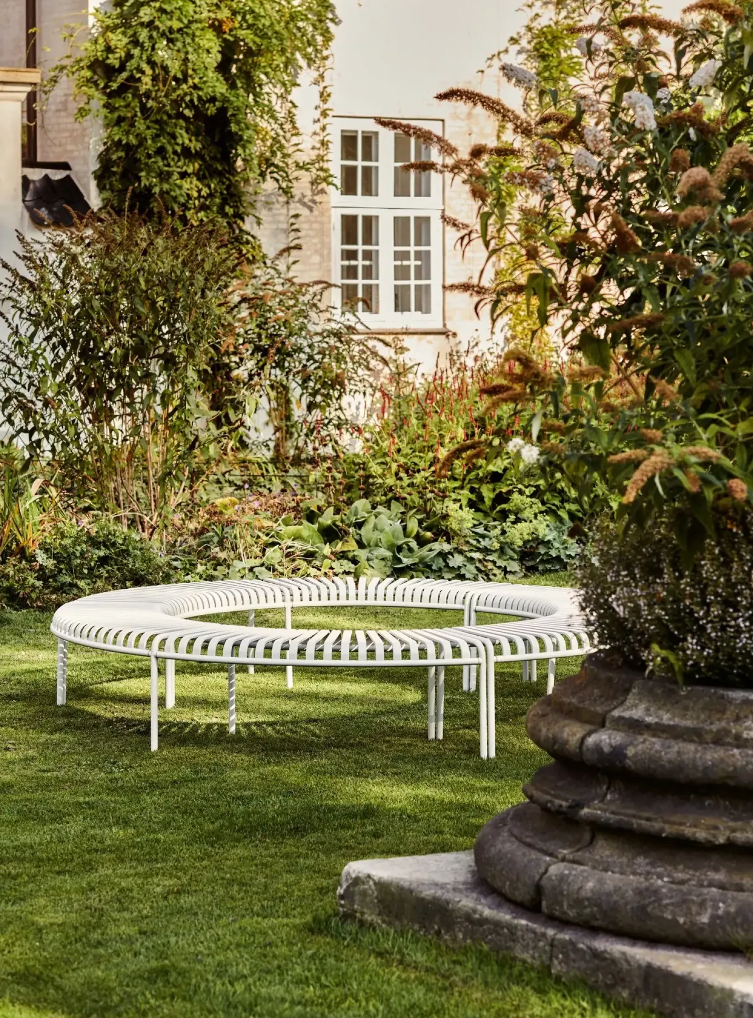 - Havebænk Park - Palissade Park Bench - Oliven (inkl. mellemben)^Hay