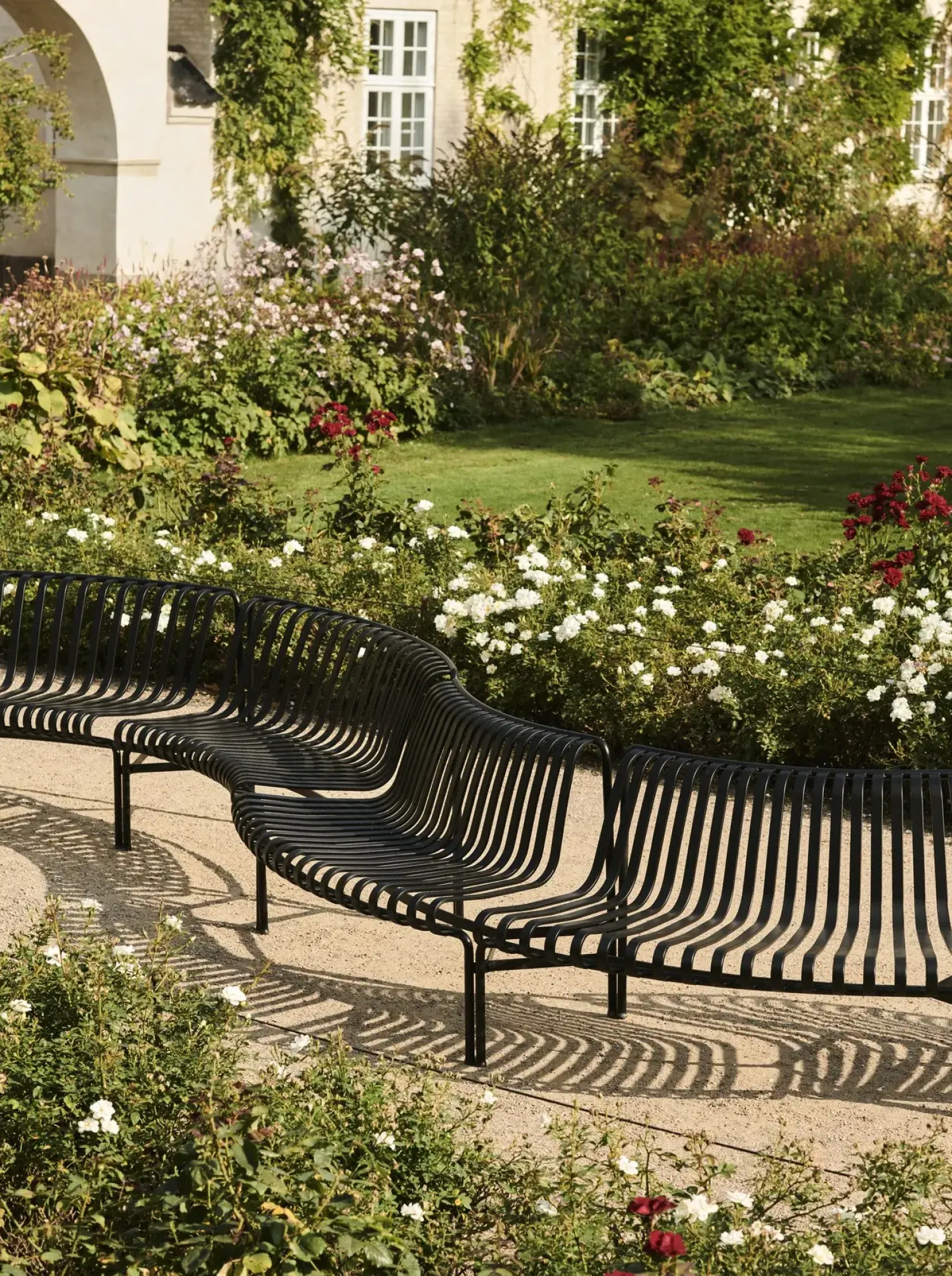 - Havebænk Park - Palissade Park Dining Bench - Out - Add-on - Oliven^Hay