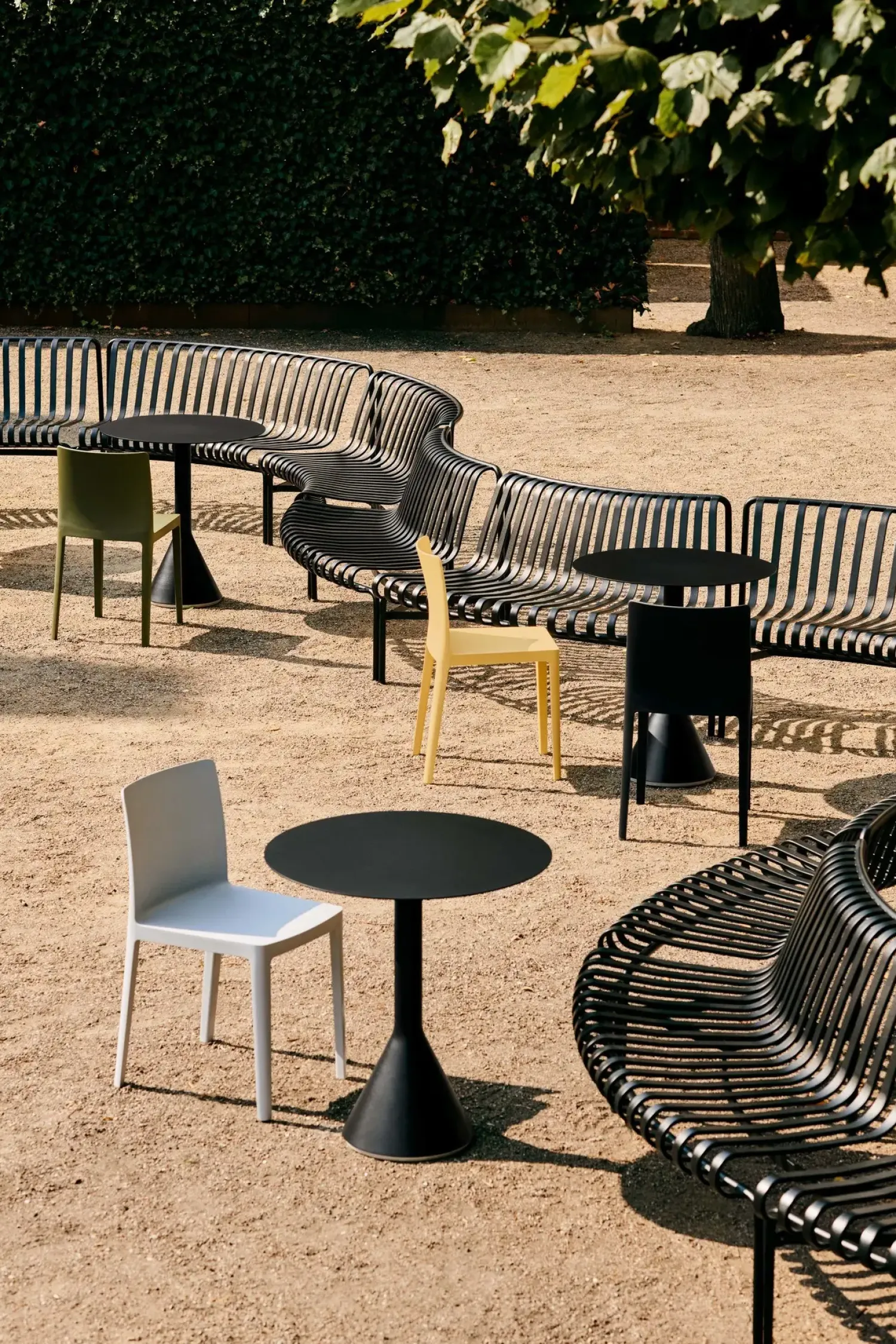 - Havebænk Park - Palissade Park Dining Bench - In - Add-on - Lysegrå / Sky Grey^Hay