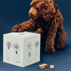 - Dogs Food Storage Tin - Large - Blå/hvid*Hay Best