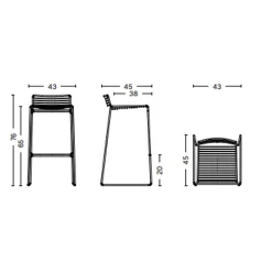 - Hee barstol - Hot galvaniseret - Lav model^Hay Clearance