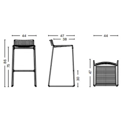 - Hee barstol - Rust - Høj model*Hay Discount