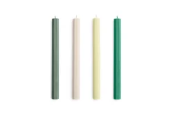 - Hexagon Candle - Greens and whites, Set of 4*Hay Outlet