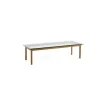 - Kofi Table - 140 x 50 cm - ben lakeret eg og klar glasplade^Hay New