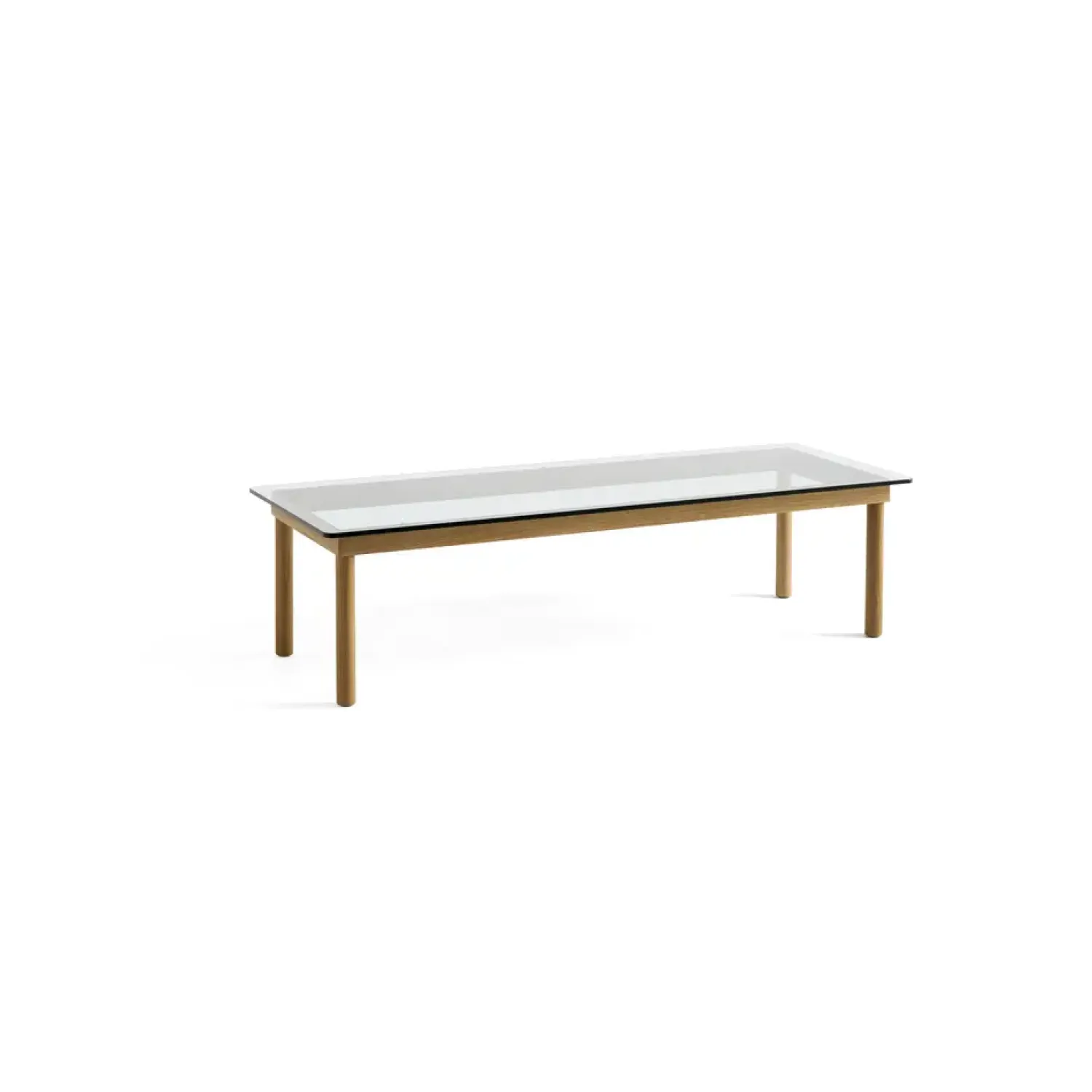 - Kofi Table - 140 x 50 cm - ben lakeret eg og klar glasplade^Hay New