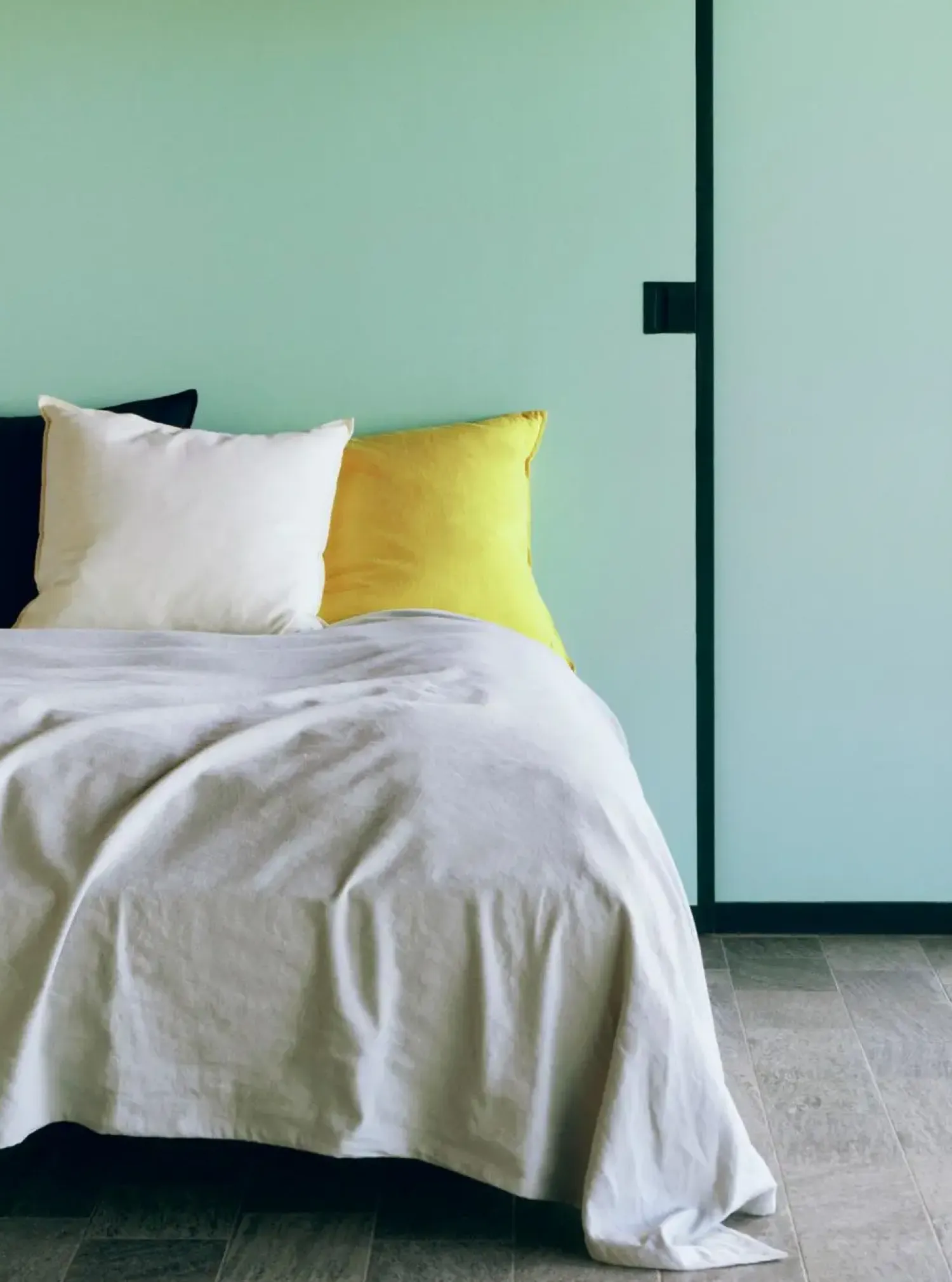 - Linen Bedspread - 240 x 260 - Sky Grey - Sky grey - 3349*Hay Hot