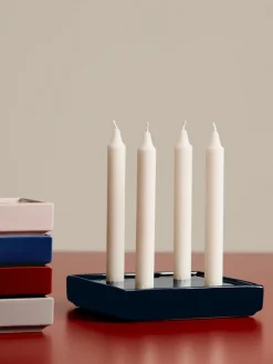- Lysestage - Mattone Candleholder - Large - Dark Blue^Hay Online