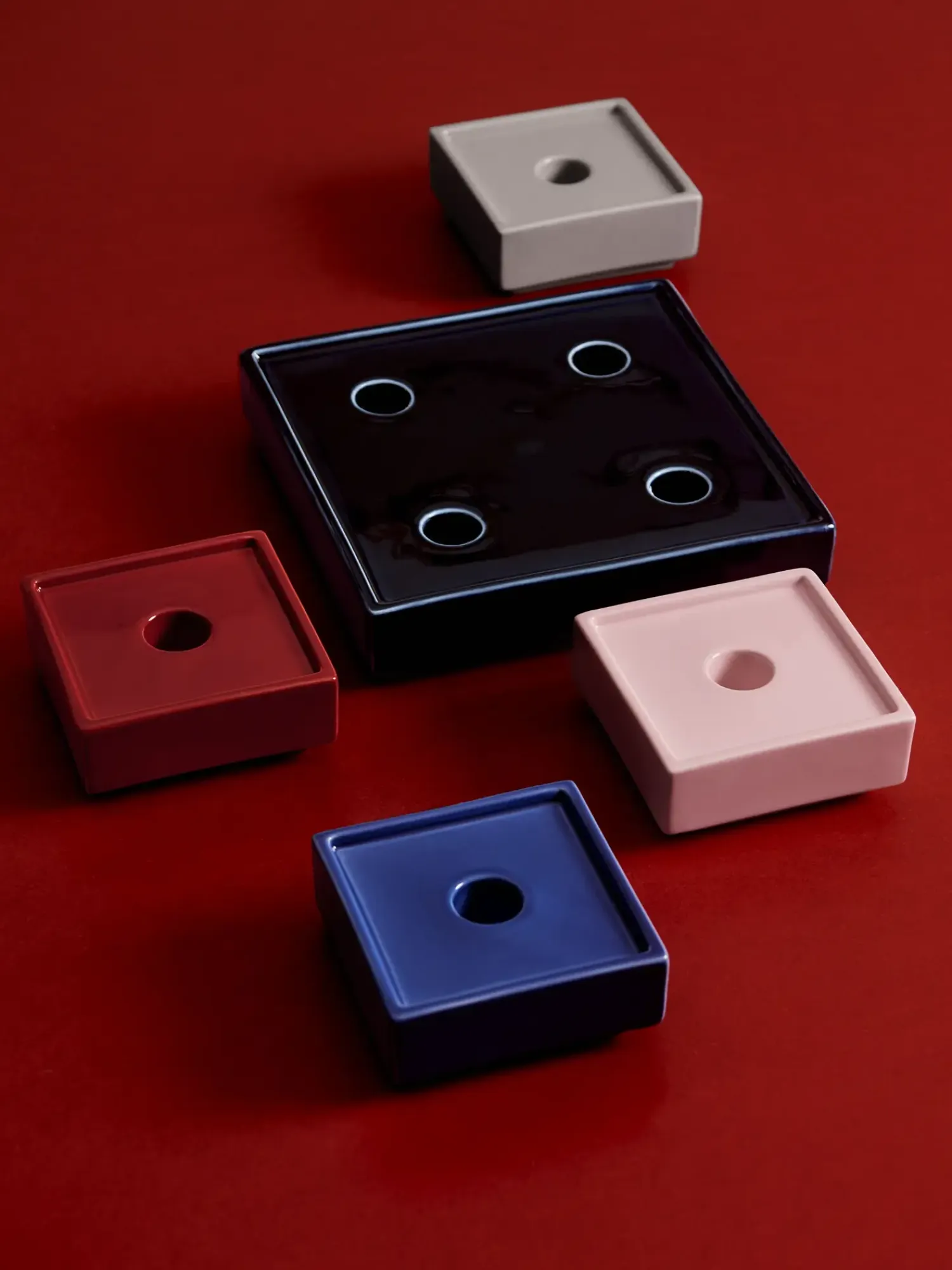 - Lysestage - Mattone Candleholder - Small - Blue^Hay Discount