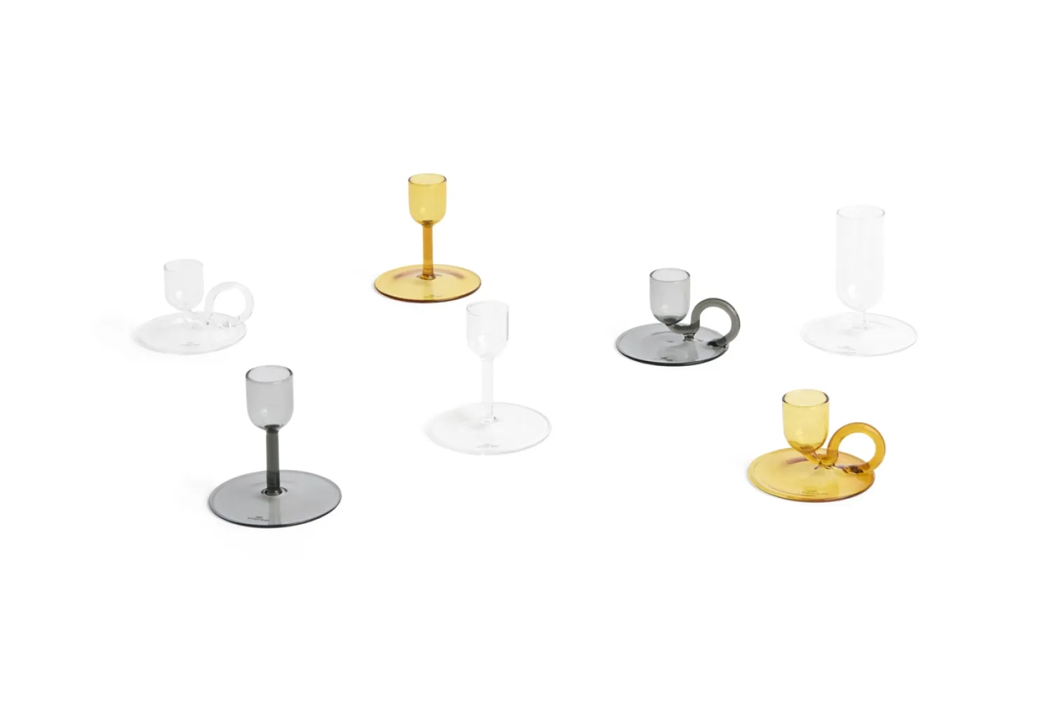 - Lysestage - Tiny - Curved - Grå - Højde 5 cm^Hay Online