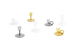 - Lysestage - Tiny - Straight - Grå - Højde 7,7 cm*Hay Hot