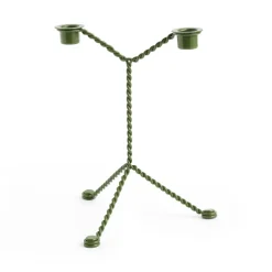 - Lysestage - Wire - Mirror - Grøn*Hay