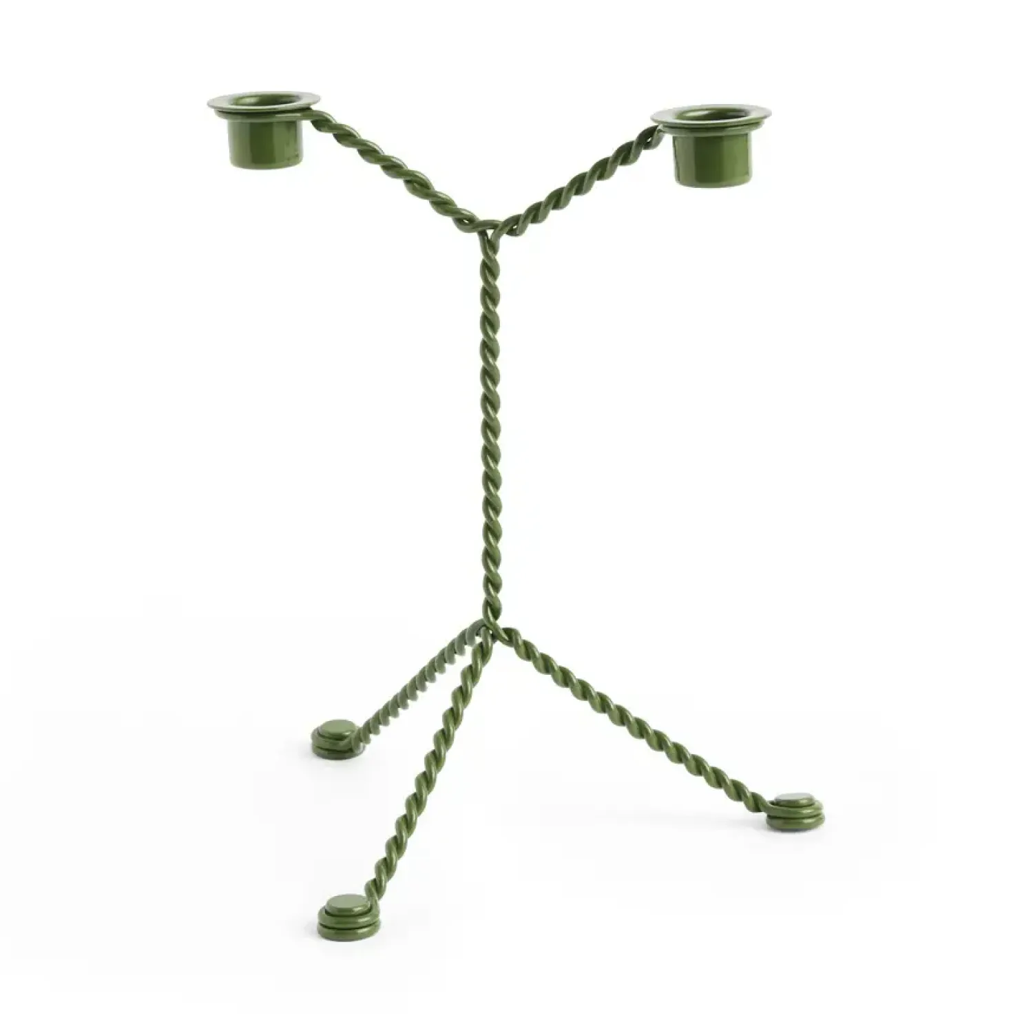 - Lysestage - Wire - Mirror - Grøn*Hay