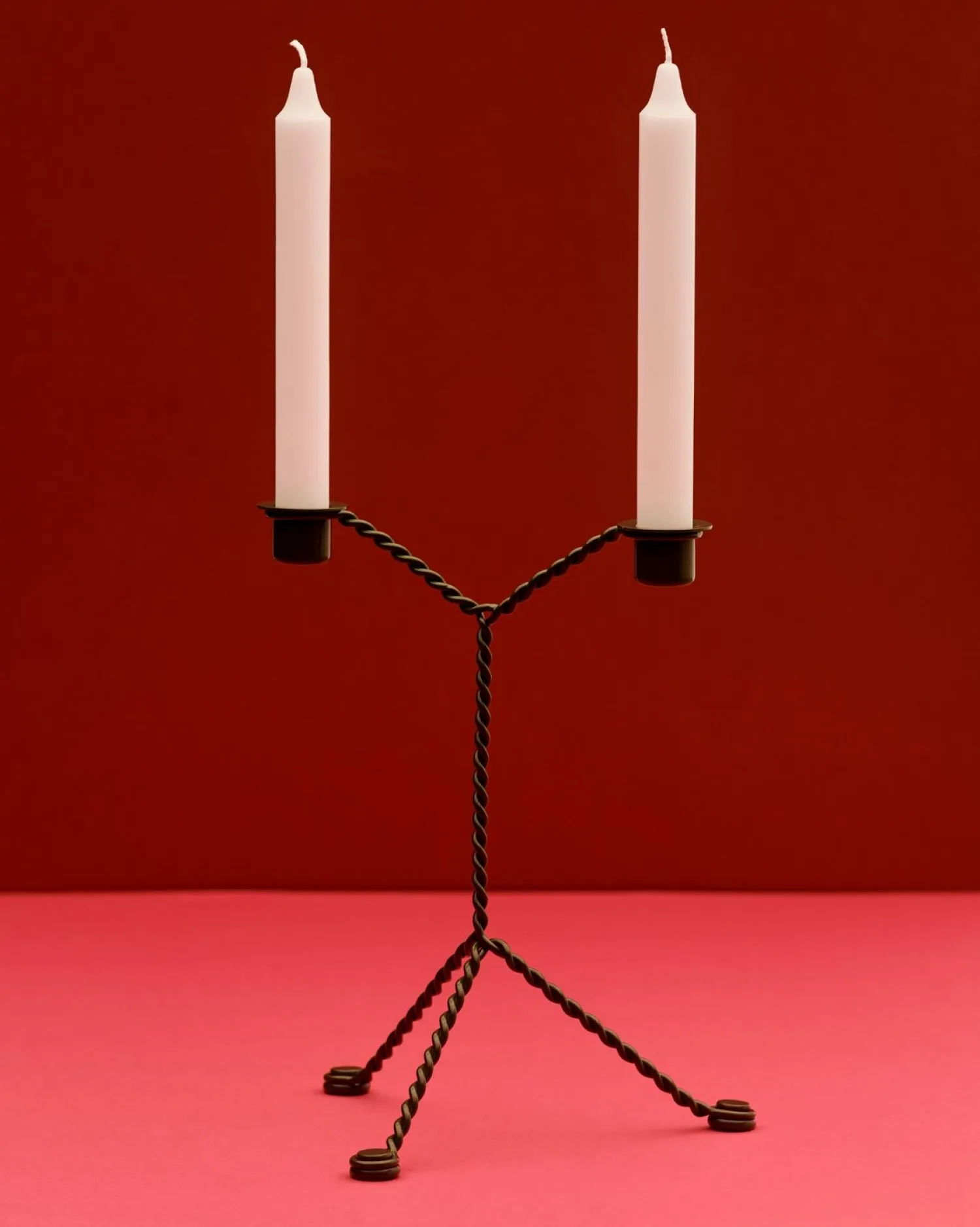 - Lysestage - Wire - Mirror - Grøn*Hay