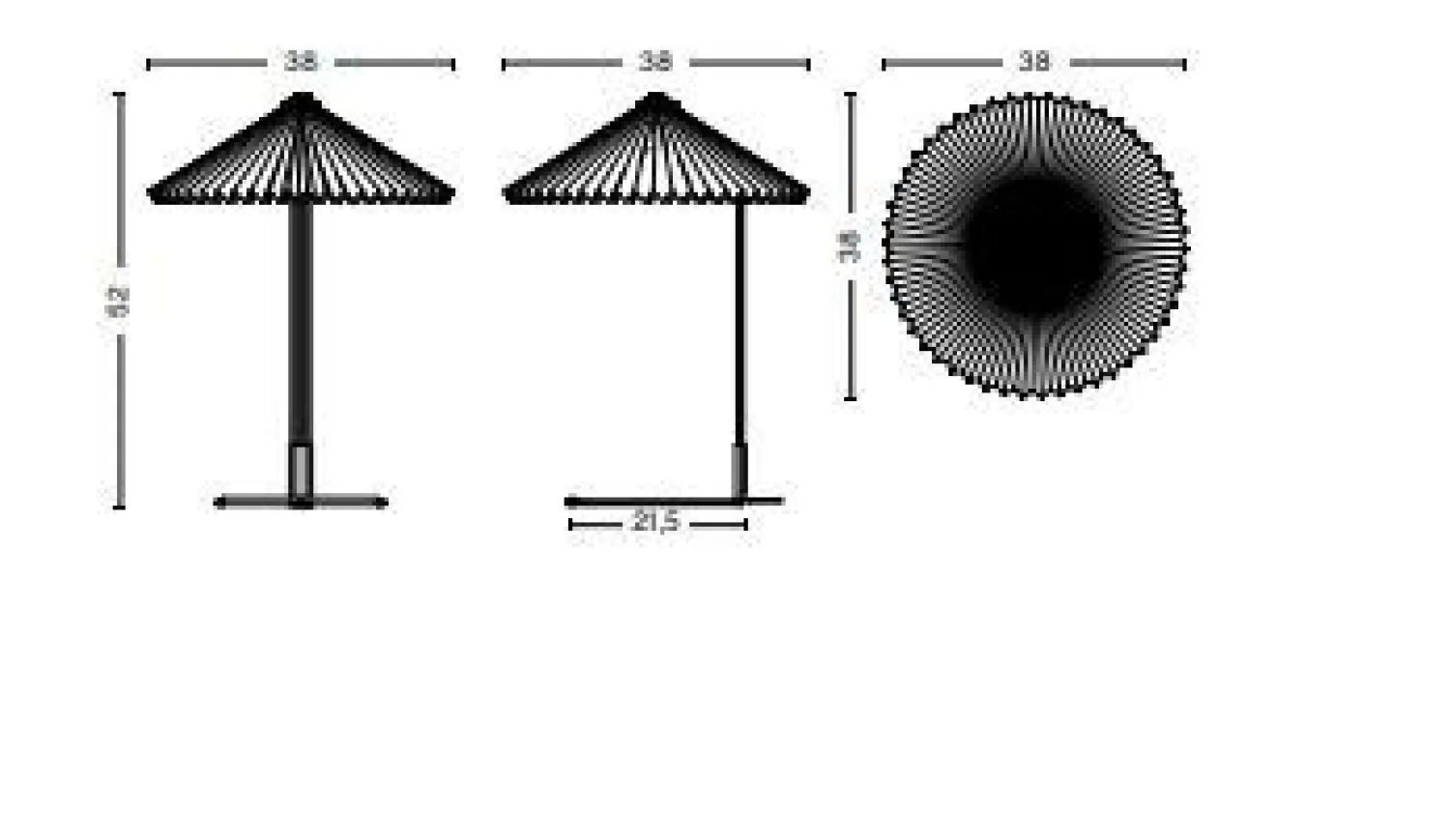 - Matin bordlampe - Lavendel skærm (large)*Hay Online