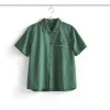 - Outline Pyjama - Kortærmet Shirt - M/L - Emerald Green*Hay Best