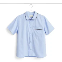 - Outline Pyjama - Kortærmet Shirt - XS/S - Soft Blue*Hay Hot