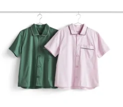 - Outline Pyjama - Kortærmet Shirt - S/M - Emerald Green^Hay Best