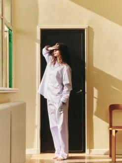 - Outline Pyjama - Langærmet Shirt - S/M - Lavendel*Hay Outlet