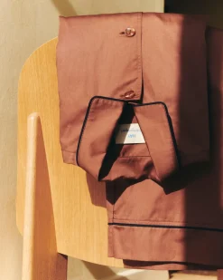 - Outline Pyjama - Langærmet Shirt - S/M - Milk Chocolate*Hay Online