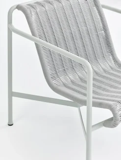 - Palissade Cord Lounge Chair Low - Sky grey^Hay Hot