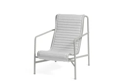 - Palissade hynde loungestol høj - quilted - lysegrå - Sky Grey^Hay Outlet