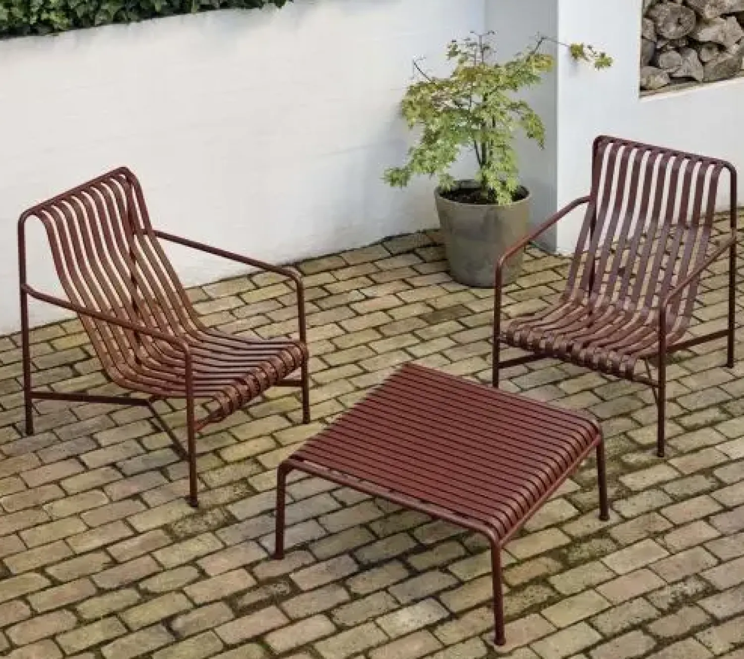 - Palissade hynde Loungestol - høj - Rød - Iron red*Hay Clearance