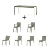 Hay - Palissade sæt - Bord + 6 stole - Oliven - 4 chairs og 2 arm chairs^ Sale