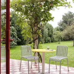 Hay - Palissade sæt - Ceramic bord og 2 spisebordsstole - Gul & Galvaniseret^ Clearance