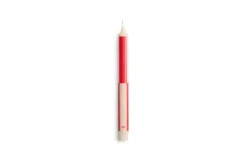 - Pattern Candle - Off-white with red block^Hay Sale