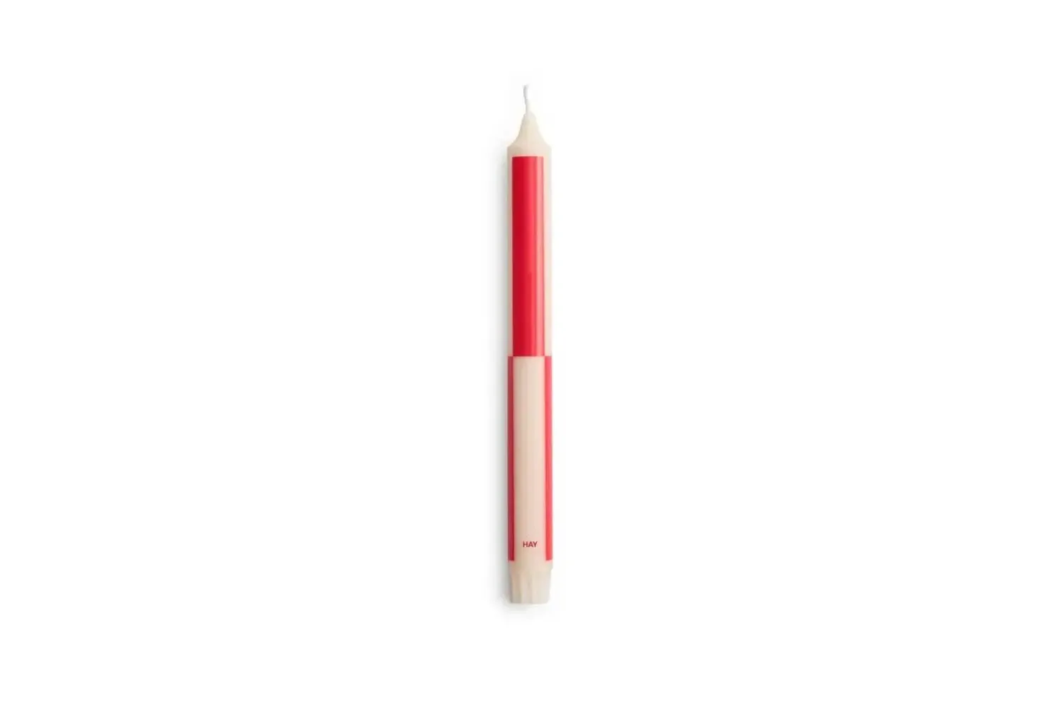 - Pattern Candle - Off-white with red block^Hay Sale