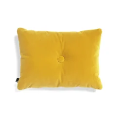 - Pude - Dot Cushion Soft - Velour - Gul - Yellow*Hay Online