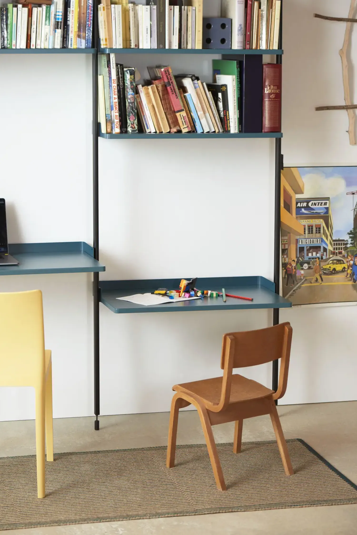 - Reol - Pier System 1061 - 1 kolonne - Blå/Sort - 82 X 34 X 209 cm^Hay Clearance