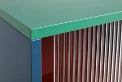 - Reol til Gulv m. Glaslåger - Colour Cabinet - Multi farvet - Høj model, B75 X D39 X H130*Hay Clearance