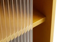 - Reol til Gulv med Glaslåger - Colour Cabinet - Gul - Høj model, B75 X D39 X H130 cm*Hay New