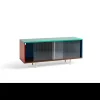 - Reol til Gulv med Glaslåger - Colour Cabinet - Multi farve - Medium, B120 X D39 X H51 cm*Hay Hot