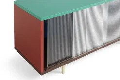 - Reol til Gulv med Glaslåger - Colour Cabinet - Multi farve - Medium, B120 X D39 X H51 cm*Hay Hot