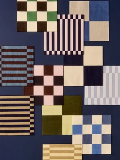 - Servietter - Lunch - 20 stk. 33x33 cm - Lyserød/Mørkeblå Striber*Hay Discount