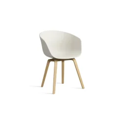 - Spisebordsstol - AAC 22 - About a Chair - Melange Cream 2.0 - Ben: eg/vandbaseret lak^Hay Best