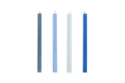 - Square Candle - Blues, Set of 4^Hay Outlet