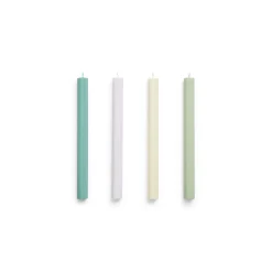 - Stearinlys - Hexagon - Sæt med 4 stk. - Pastel^Hay
